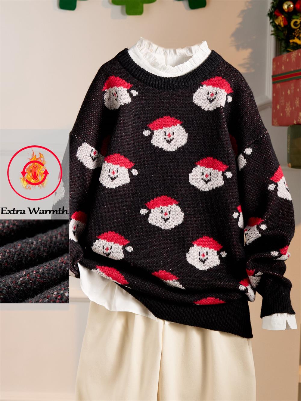 Santa Christmas Cozy Pullover Sweater